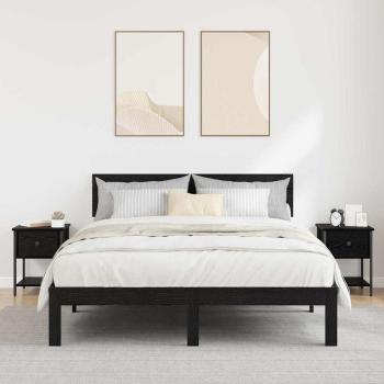 Nachttisch 2 pcs Schwarz Eichen-Optik 34 x 35,5 x 45 cm