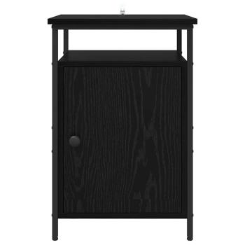 Nachttisch Schwarz Eichen-Optik 40 x 42 x 60cm Holzwerkstoff