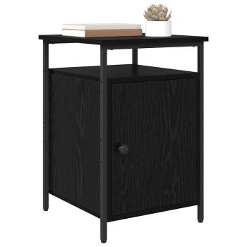Nachttisch 2 pcs Schwarz Eichen-Optik 40 x 42 x 60cm