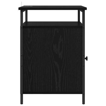 Nachttisch 2 pcs Schwarz Eichen-Optik 40 x 42 x 60cm