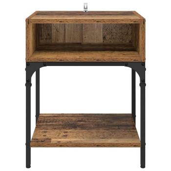 Nachttisch Altholz 40 x 40 x 50 cm Holzwerkstoff