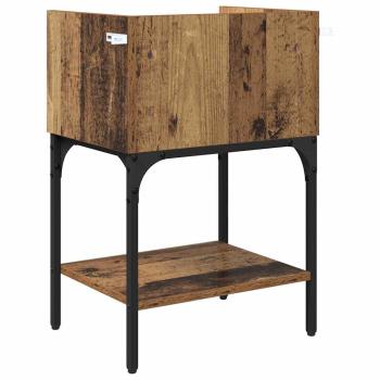 Nachttisch mit Schubladen Altholz 40 x 29 x 60 cm Holzwerkstoff