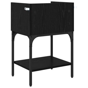 Nachttisch Schwarz Eichen-Optik 40 x 29 x 60 cm Holzwerkstoff