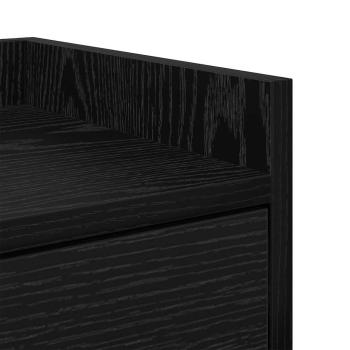 Nachttisch Schwarz Eichen-Optik 40 x 29 x 60 cm Holzwerkstoff
