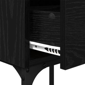 Nachttisch 2 pcs Schwarz Eichen-Optik 40 x 29 x 60 cm