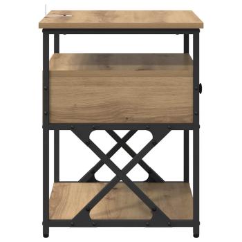 Nachttisch 2 pcs Artisan-Eiche 40 x 42 x 55 cm Holzwerkstoff