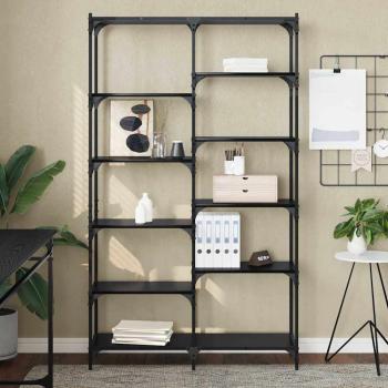 Regal Schwarz Eichen-Optik 100 x 32 x 170 cm Holzwerkstoff