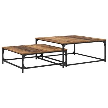 Nesting Couchtisch 2 pcs Altholz 80 x 8035 x cm Holzwerkstoff
