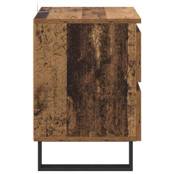 Nachttisch mit Schubladen Altholz 40 x 35 x 50 cm Holzwerkstoff