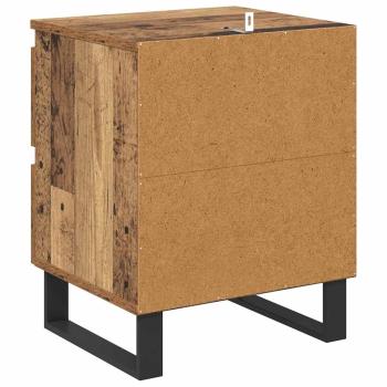 Nachttisch mit Schubladen Altholz 40 x 35 x 50 cm Holzwerkstoff
