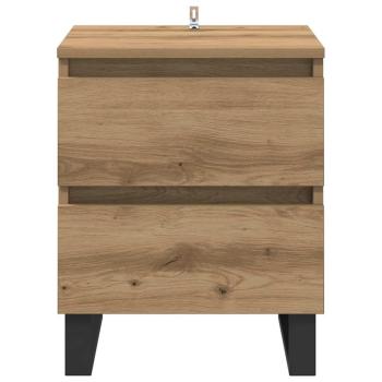 Nachttisch 2 pcs Artisan-Eiche 40 x 35 x 50 cm Holzwerkstoff