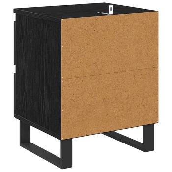 Nachttisch Schwarz Eichen-Optik 40 x 35 x 50 cm Holzwerkstoff