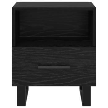 Nachttisch 2 pcs Schwarz Eichen-Optik 40 x 35 x 47,5 cm