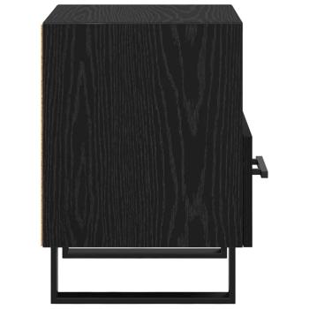 Nachttisch 2 pcs Schwarz Eichen-Optik 40 x 35 x 47,5 cm