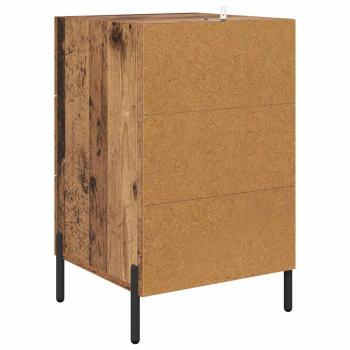 Nachttisch mit Schubladen Altholz 40 x 40 x 66 cm Holzwerkstoff