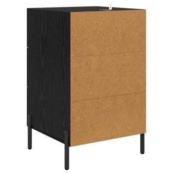Nachttisch Schwarz Eichen-Optik 40 x 40 x 66 cm Holzwerkstoff