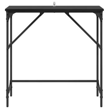 Konsolentisch Schwarz Eichen-Optik 75 x 32 x 75 cm