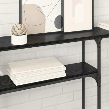 Konsolentisch Schwarz Eichen-Optik 145x22.5x75cm Holzwerkstoff