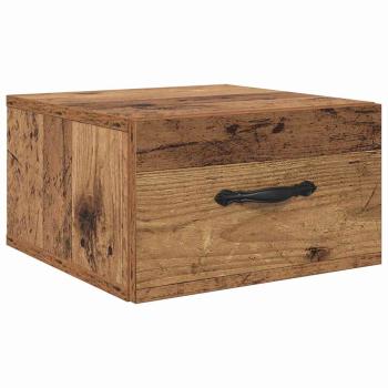 Nachttisch mit Schubladen Altholz 35 x 35 x 20 cm Holzwerkstoff