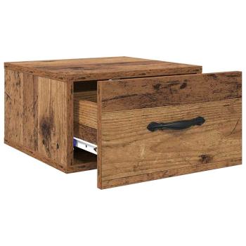 Nachttisch mit Schubladen Altholz 35 x 35 x 20 cm Holzwerkstoff