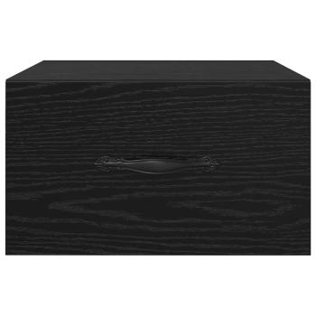 Nachttisch 2 pcs Schwarz Eichen-Optik 35 x 35 x 20 cm