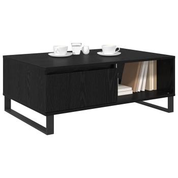Couchtisch Schwarz Eichen-Optik 90 x 60 x 35 cm Holzwerkstoff