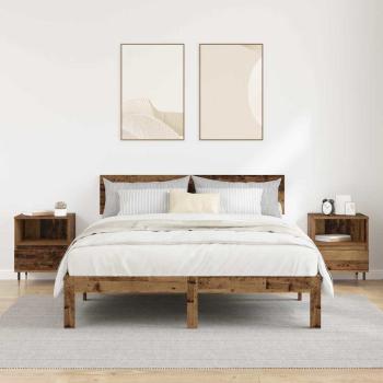 Nachttisch 2 pcs Altholz 40 x 35 x 50 cm Holzwerkstoff