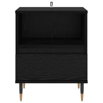 Nachttisch 2 pcs Schwarz Eichen-Optik 40 x 35 x 50 cm