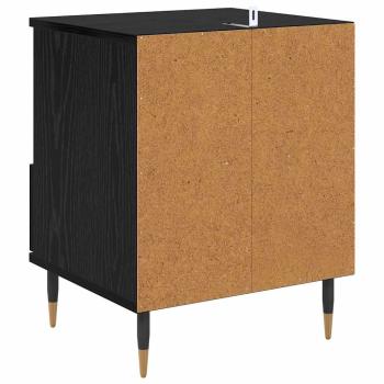 Nachttisch 2 pcs Schwarz Eichen-Optik 40 x 35 x 50 cm