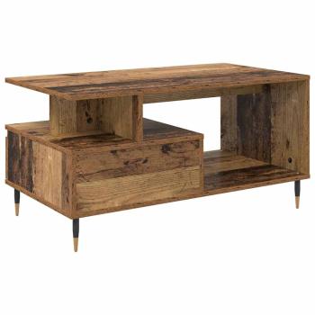 Couchtisch mit Schubladen Altholz 90 x 49 x 45 cm Holzwerkstoff
