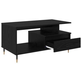 Couchtisch Schwarz Eichen-Optik 90 x 49 x 45 cm Holzwerkstoff
