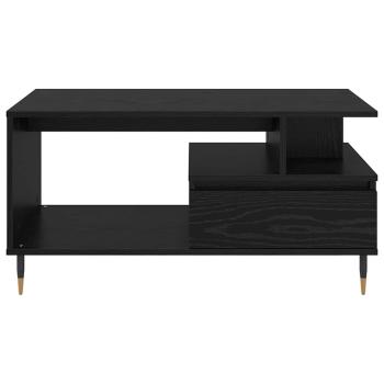 Couchtisch Schwarz Eichen-Optik 90 x 49 x 45 cm Holzwerkstoff