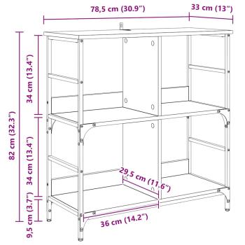 Regal Altholz 78,5 x 33 x 82 cm Holzwerkstoff