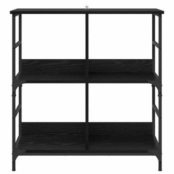 Regal Schwarz Eichen-Optik 78,5 x 33 x 82 cm Holzwerkstoff