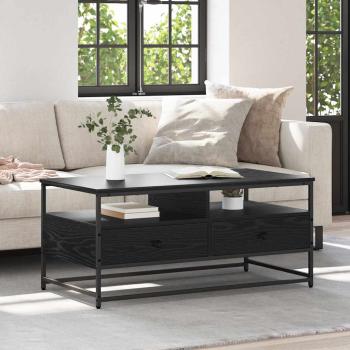 ARDEBO.de - Couchtisch Schwarz Eichen-Optik 100 x 51 x 45 cm Holzwerkstoff