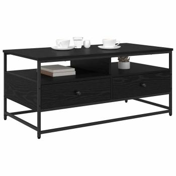 Couchtisch Schwarz Eichen-Optik 100 x 51 x 45 cm Holzwerkstoff