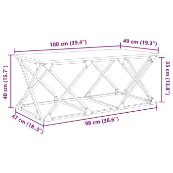 Couchtisch Artisan-Eiche 100 x 49 x 40 cm Holzwerkstoff