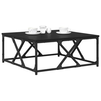 Couchtisch Schwarz Eichen-Optik 70 x 70 x 30 cm Holzwerkstoff