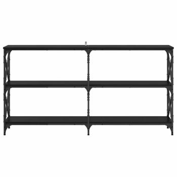 Konsolentisch Schwarz Eichen-Optik 156 x 28 x 80,5 cm