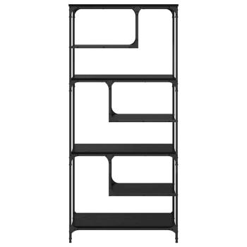 Bücherregal Schwarz Eichen-Optik 81 x 36 x 176 cm Holzwerkstoff