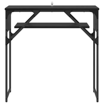 Konsolentisch Schwarz Eichen-Optik 75x30x75cm Holzwerkstoff