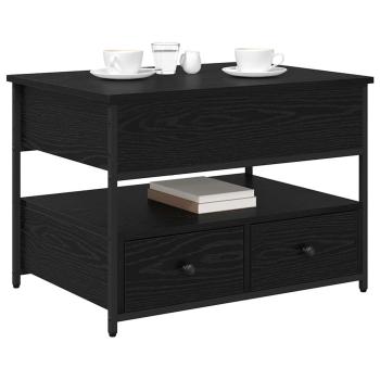 Couchtisch Schwarz Eichen-Optik 70x50x50cm Engineeredwood