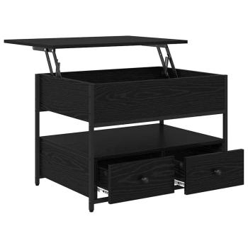 Couchtisch Schwarz Eichen-Optik 70x50x50cm Engineeredwood