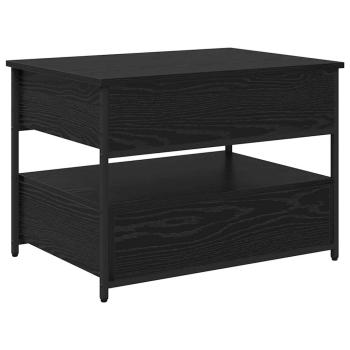 Couchtisch Schwarz Eichen-Optik 70x50x50cm Engineeredwood