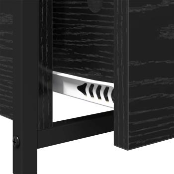 Couchtisch Schwarz Eichen-Optik 70x50x50cm Engineeredwood