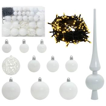 Künstlicher beleuchteter Weihnachtsbaum mit Kugel-Set Grün