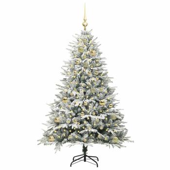 Künstlicher beleuchteter Weihnachtsbaum mit Kugel-Set Grün
