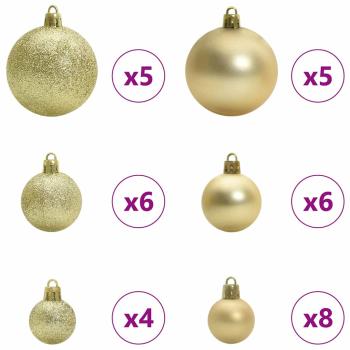 Künstlicher beleuchteter Weihnachtsbaum mit Kugel-Set Grün