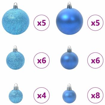 Künstlicher beleuchteter Weihnachtsbaum mit Kugel-Set Grün