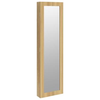 Schmuckschrank mit Spiegel Wandmontage 30x8,5x106 cm